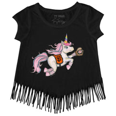 San Francisco Giants Tiny Turnip Girls Youth Unicorn Fringe T-Shirt - MLB