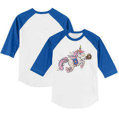 Chicago Cubs Tiny Turnip Youth Unicorn 3/4-Sleeve Raglan T-Shirt - MLB