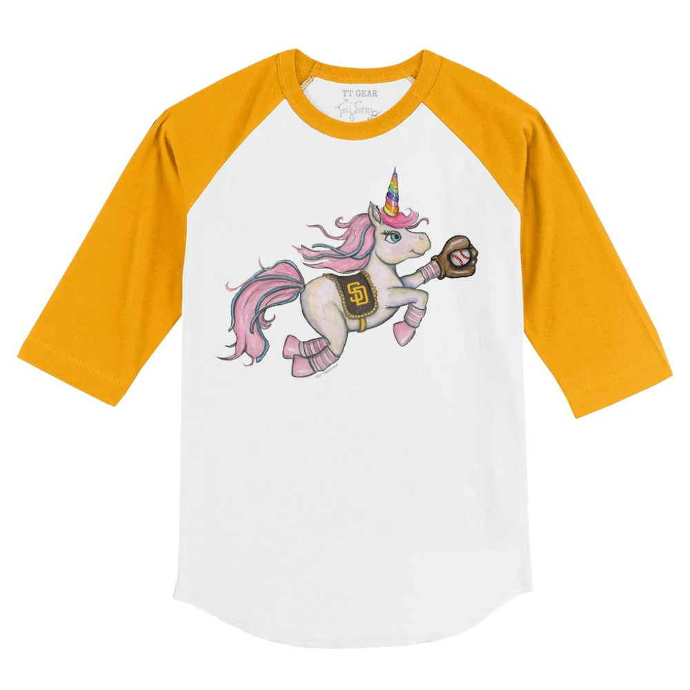 San Diego Padres Tiny Turnip Youth Unicorn 3/4-Sleeve Raglan T-Shirt - MLB