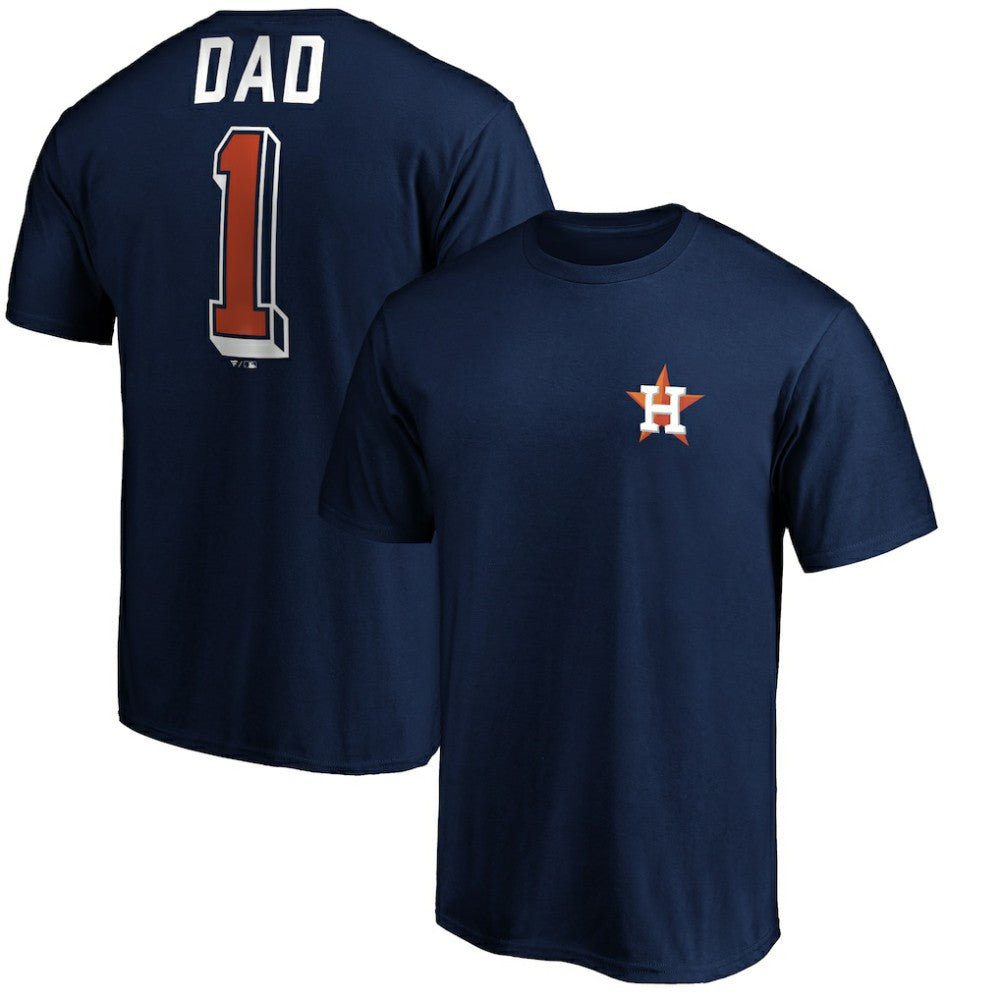 Houston Astros Number One Dad T-Shirt - MLB