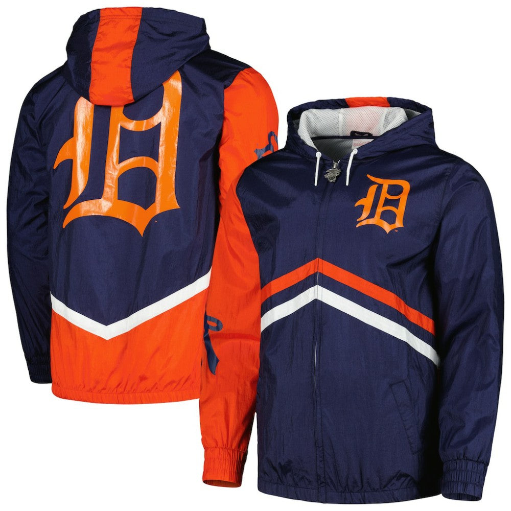 Detroit Tigers Mitchell & Ness Undeniable Full-Zip Hoodie Windbreaker Jacket - MLB