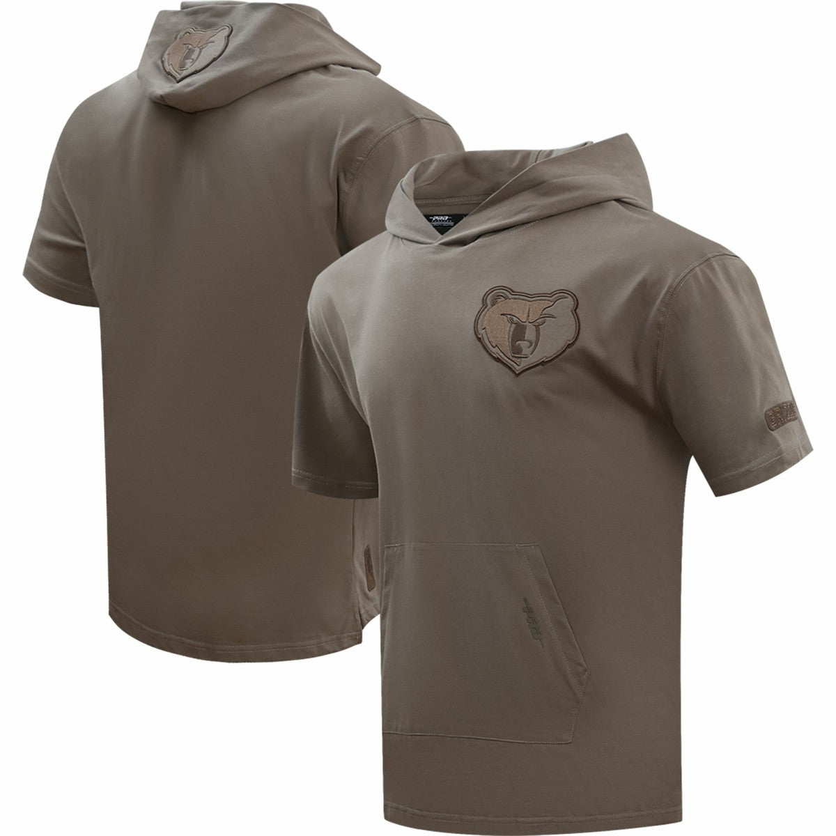 Memphis Grizzlies Pro Standard Neutrals Short Sleeve Pullover Hoodie Brown - NBA
