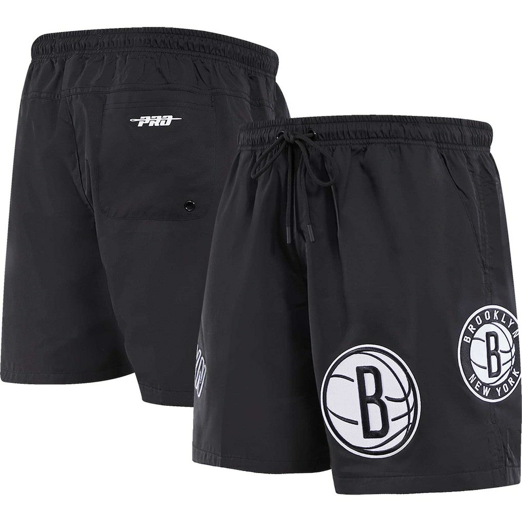 Brooklyn Nets Pro Standard Classics Woven Shorts Black - NBA