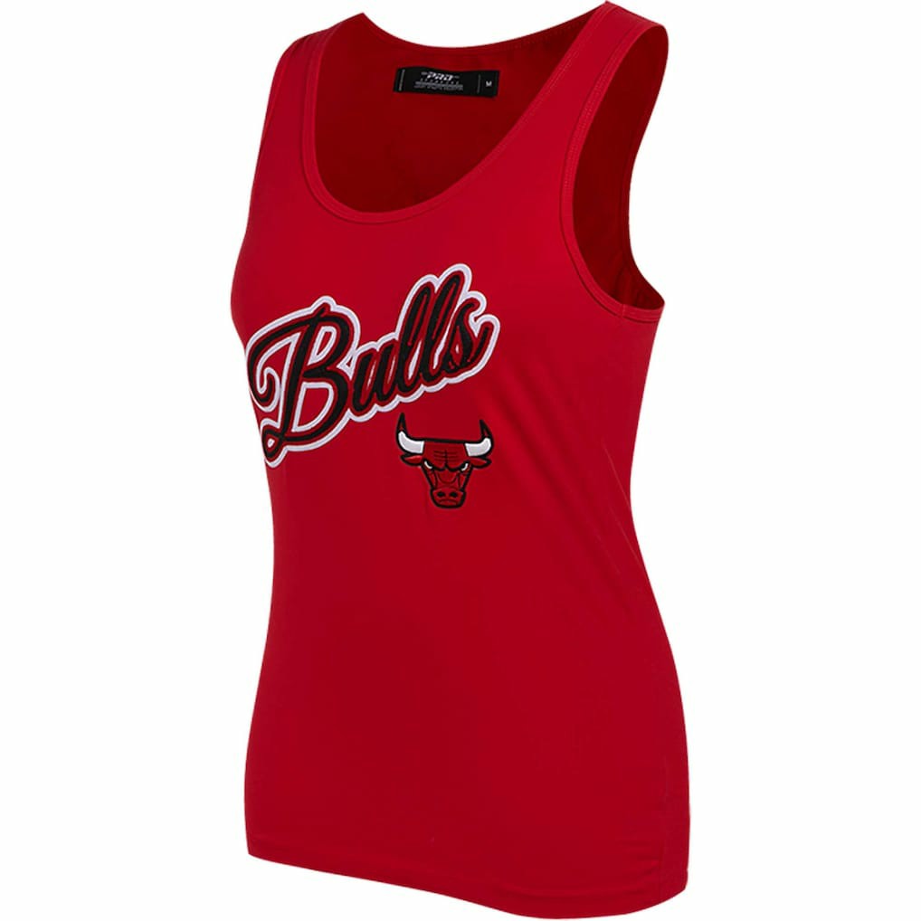 Chicago Bulls Pro Standard Women's Script Tank Top Red - NBA