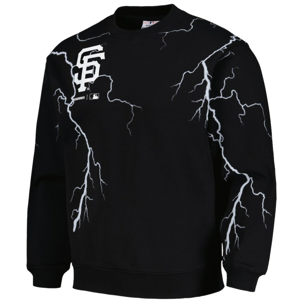 San Francisco Giants PLEASURES Lightning Crewneck Pullover Sweatshirt - MLB