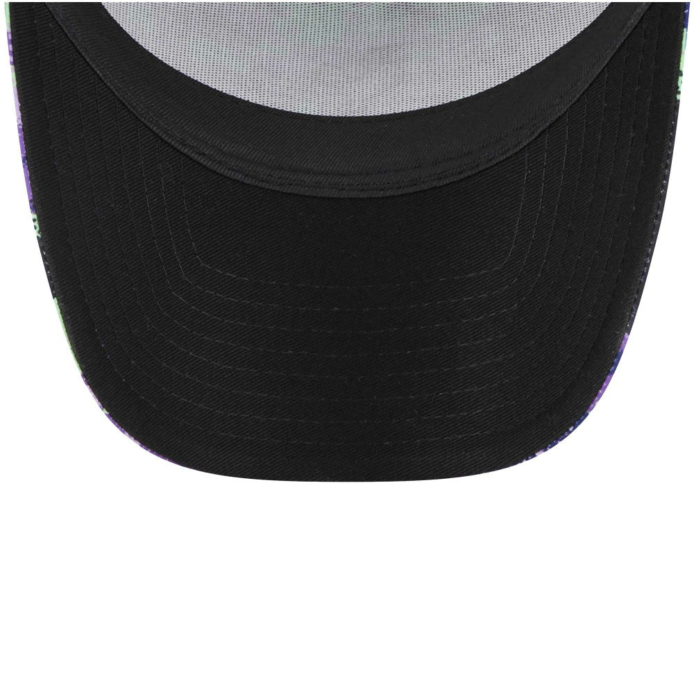 Tottenham Hotspur New Era Black Glitch All Over Print E-Frame Trucker Adjustable Hat | New Era