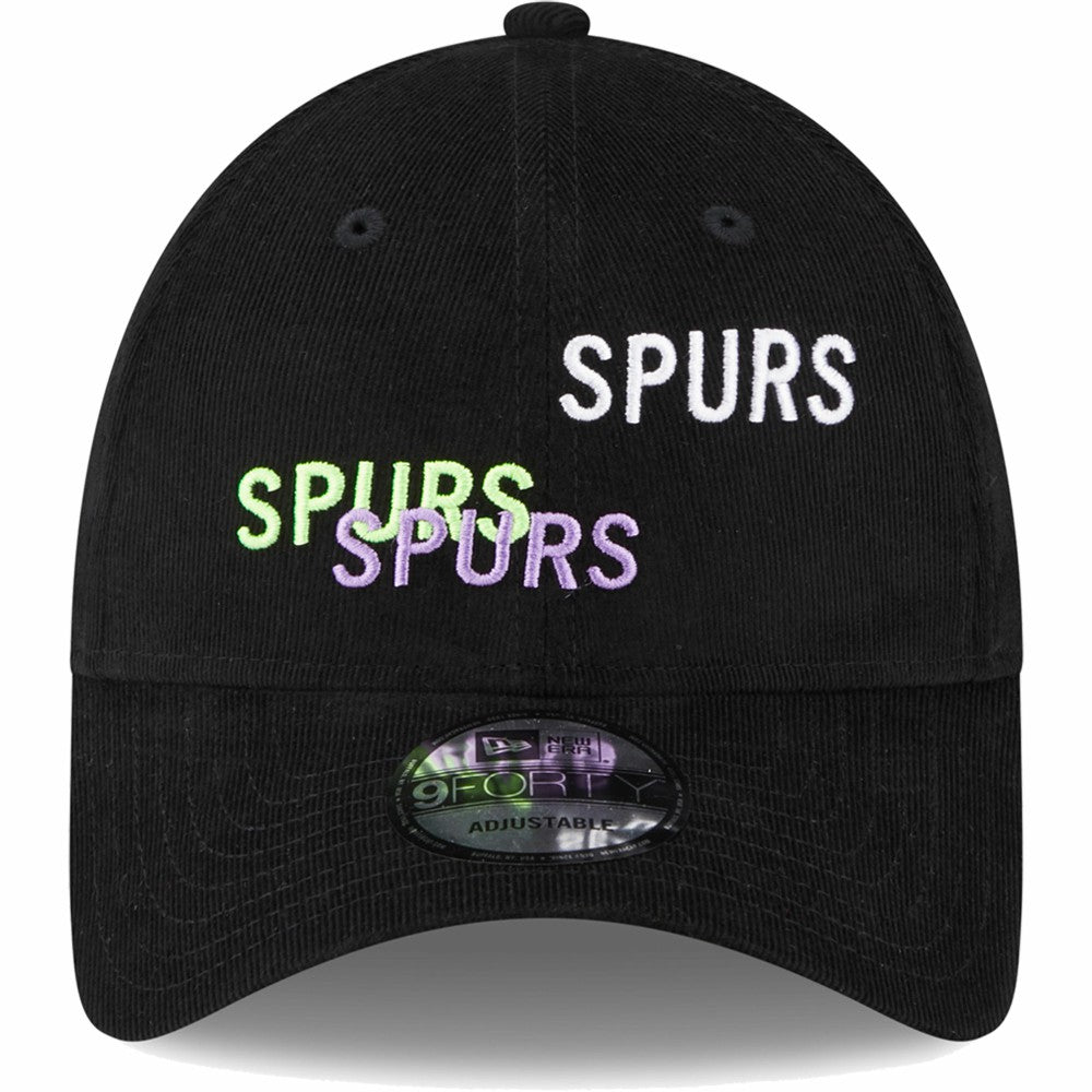 Tottenham Hotspur New Era Triple Wordmark 9FORTY Adjustable Hat Black | New Era discount