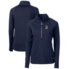 Boston Red Sox Cutter & Buck Women's Americana Logo Adapt Eco Knit Stretch Recycled Half-Zip Pullover Top - MLB