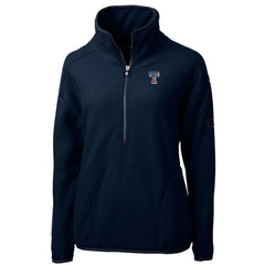 Texas Rangers Cutter & Buck Women's Americana Logo Cascade Eco Sherpa Fleece Half-Zip Pullover Jacket - MLB