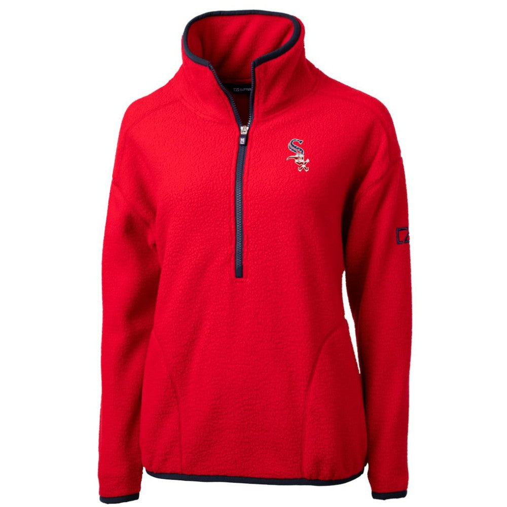 Chicago White Sox Cutter & Buck Women's Americana Logo Cascade Eco Sherpa Fleece Half-Zip Pullover Jacket - MLB