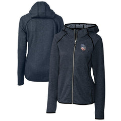 San Diego Padres Cutter & Buck Women's Americana Logo Mainsail Sweater-Knit Full-Zip Hoodie - MLB