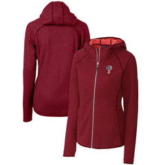 Philadelphia Phillies Cutter & Buck Women's Americana Logo Mainsail Sweater-Knit Full-Zip Hoodie - MLB