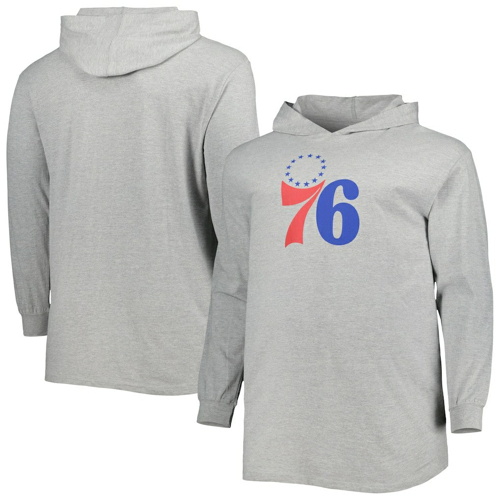 Philadelphia 76ers Big & Tall Pullover Hoodie Heather Gray - NBA