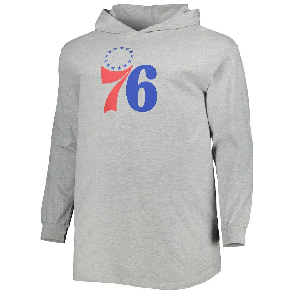 Philadelphia 76ers Big & Tall Pullover Hoodie Heather Gray - NBA