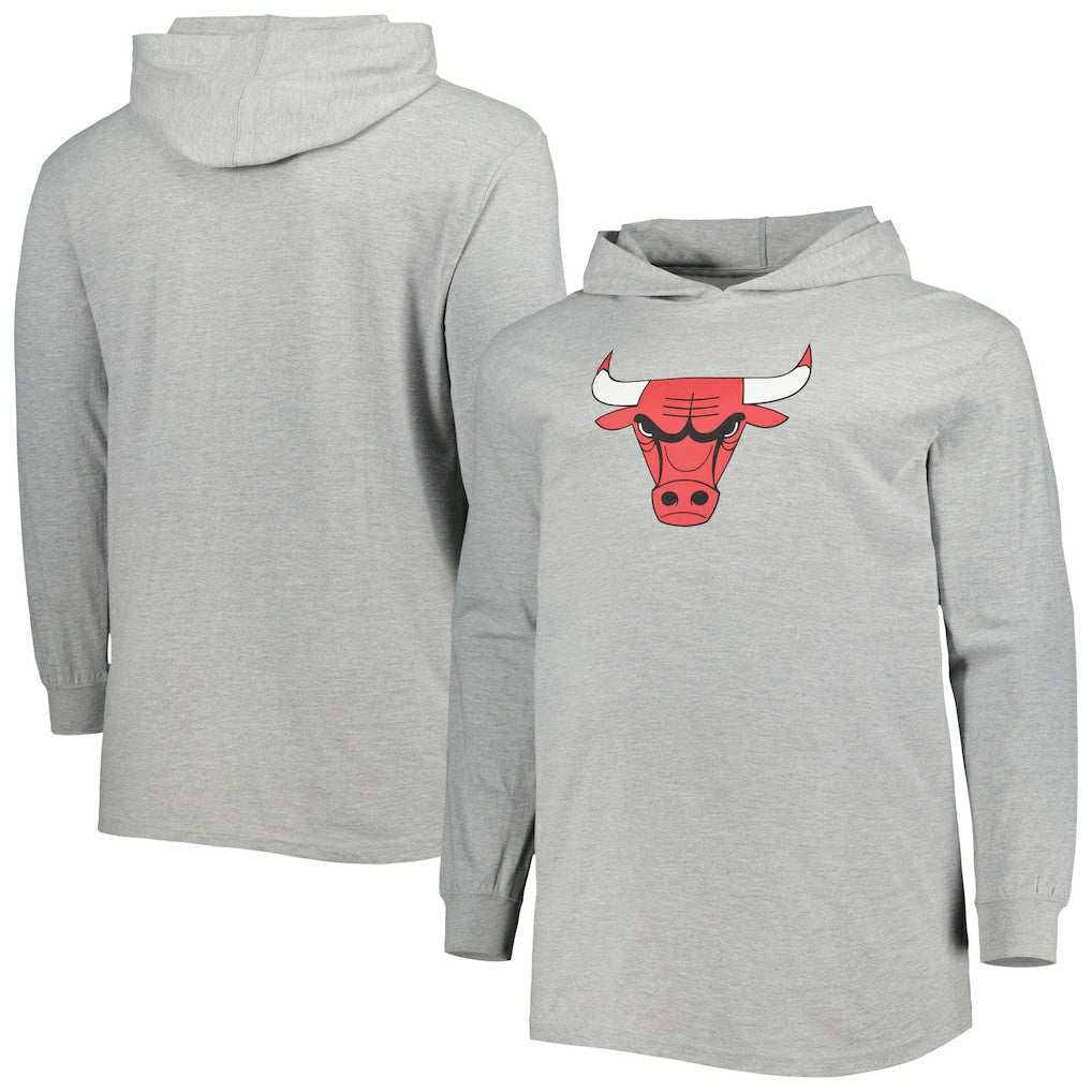 Chicago Bulls Big & Tall Pullover Hoodie Heather Gray - NBA