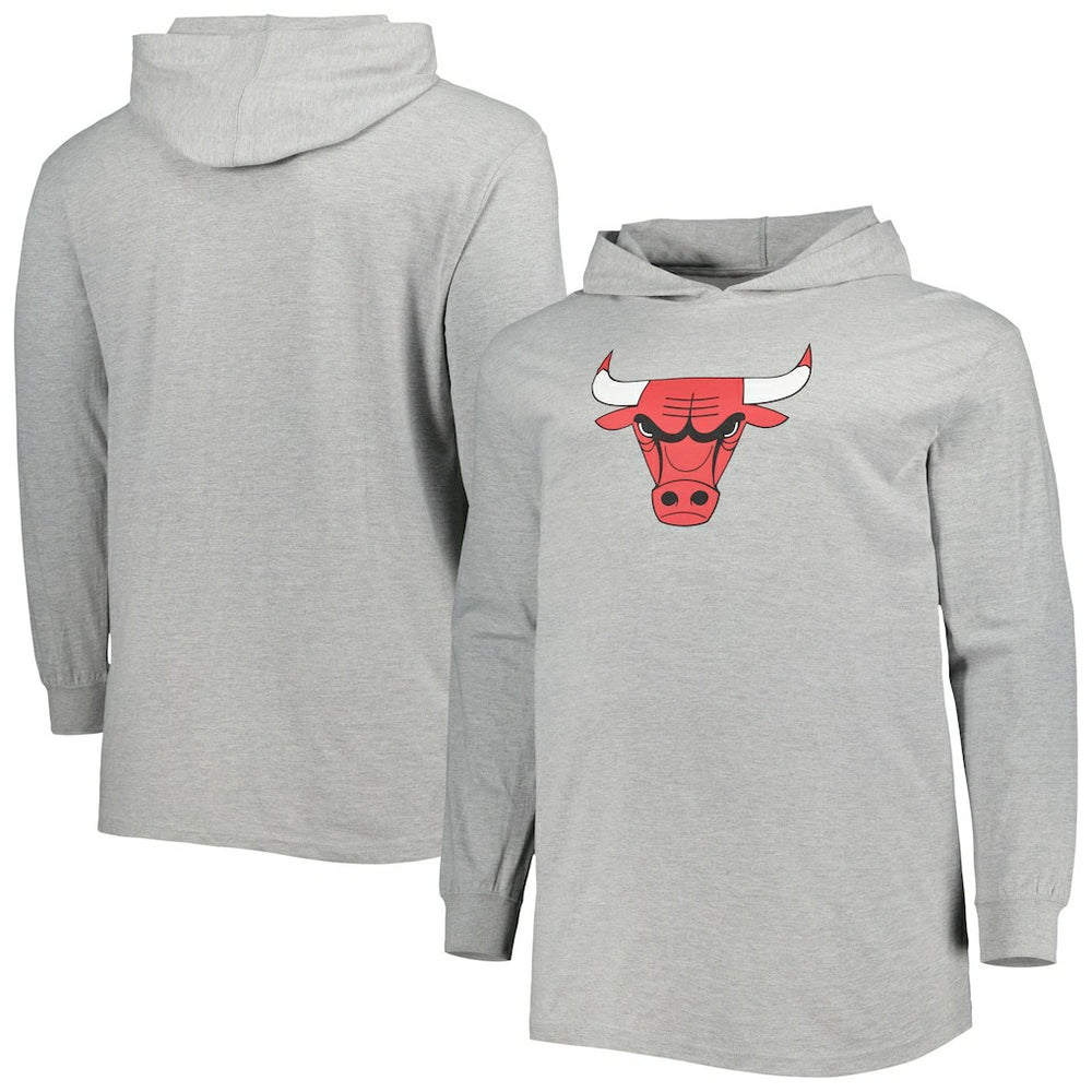 Chicago Bulls Big & Tall Pullover Hoodie Heather Gray - NBA