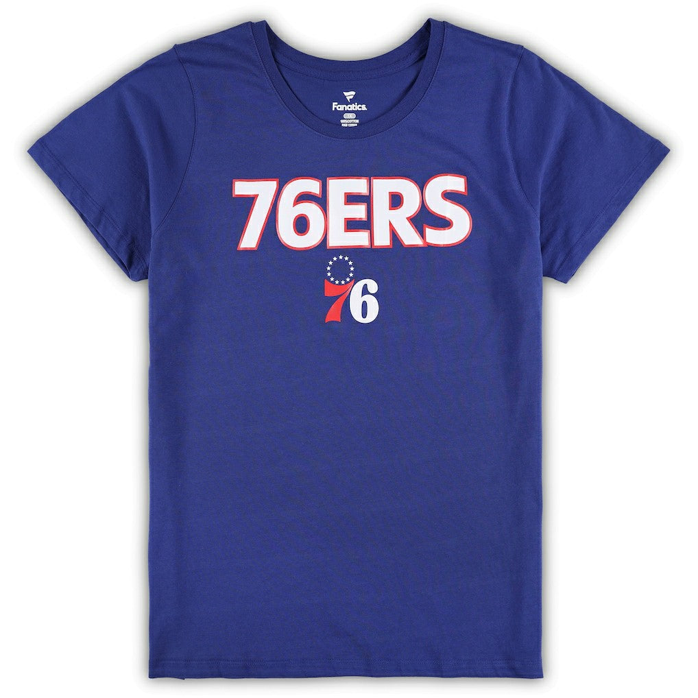 Philadelphia 76ers Women's Plus Size T-Shirt & Shorts Combo Set Royal/Heather Gray - NBA