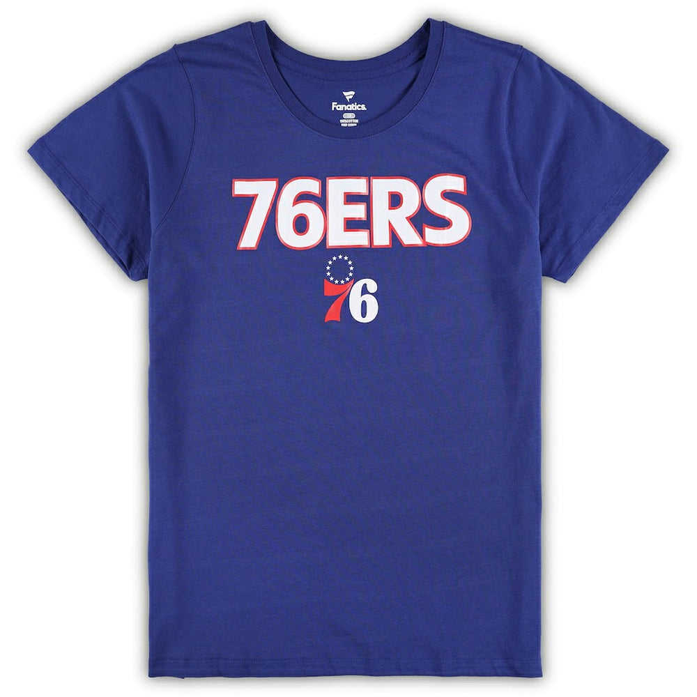 Philadelphia 76ers Women's Plus Size T-Shirt & Shorts Combo Set Royal/Heather Gray - NBA