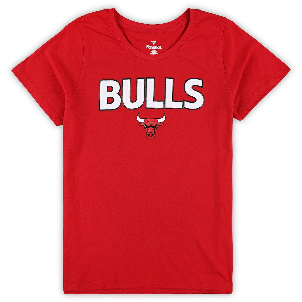 Chicago Bulls Women's Plus Size T-Shirt & Shorts Combo Set Red/Heather Gray - NBA