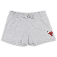 Chicago Bulls Women's Plus Size T-Shirt & Shorts Combo Set Red/Heather Gray - NBA