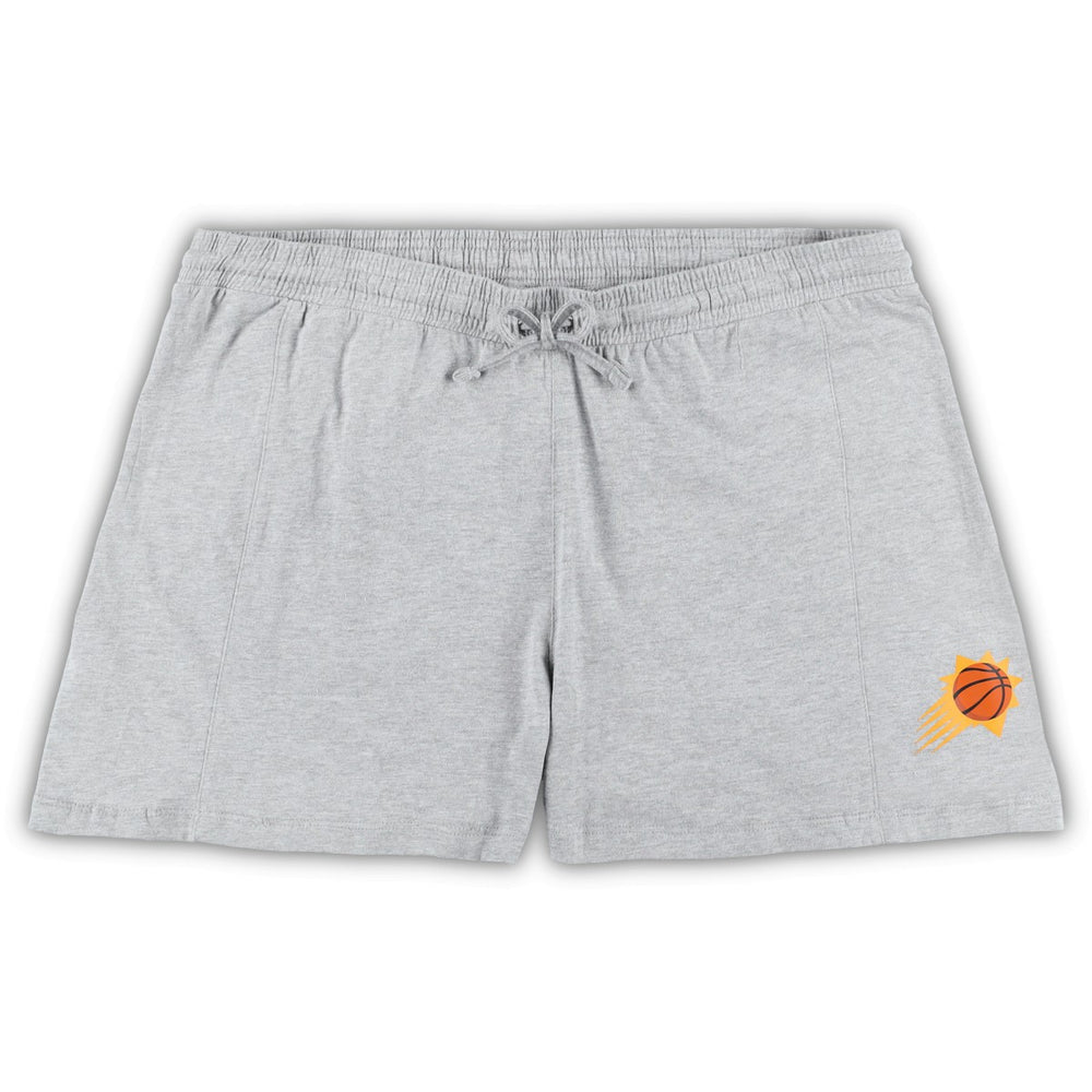 Phoenix Suns Women's Plus Size T-Shirt & Shorts Combo Set Purple/Heather Gray - NBA