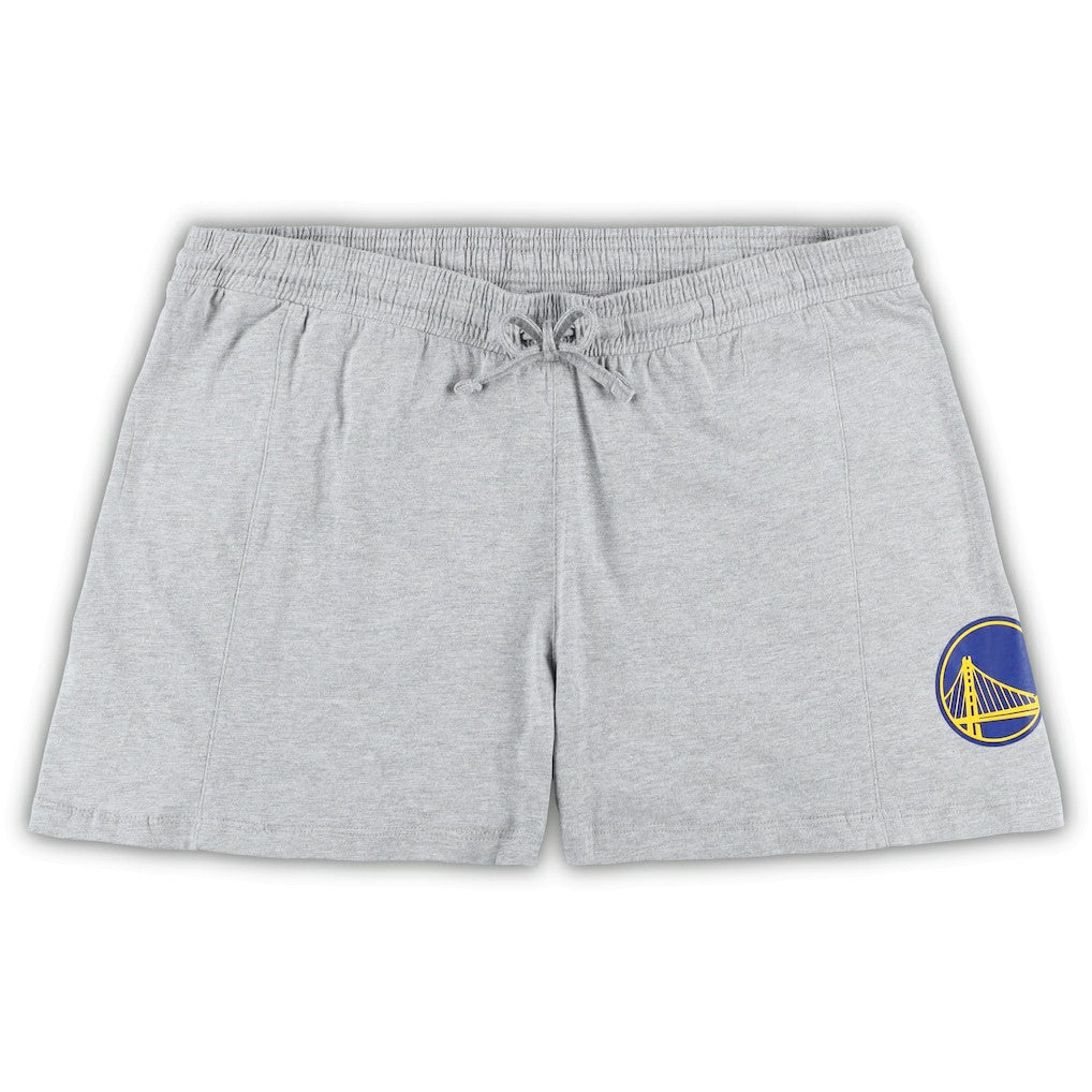 Golden State Warriors Women's Plus Size T-Shirt & Shorts Combo Set Royal/Heather Gray - NBA