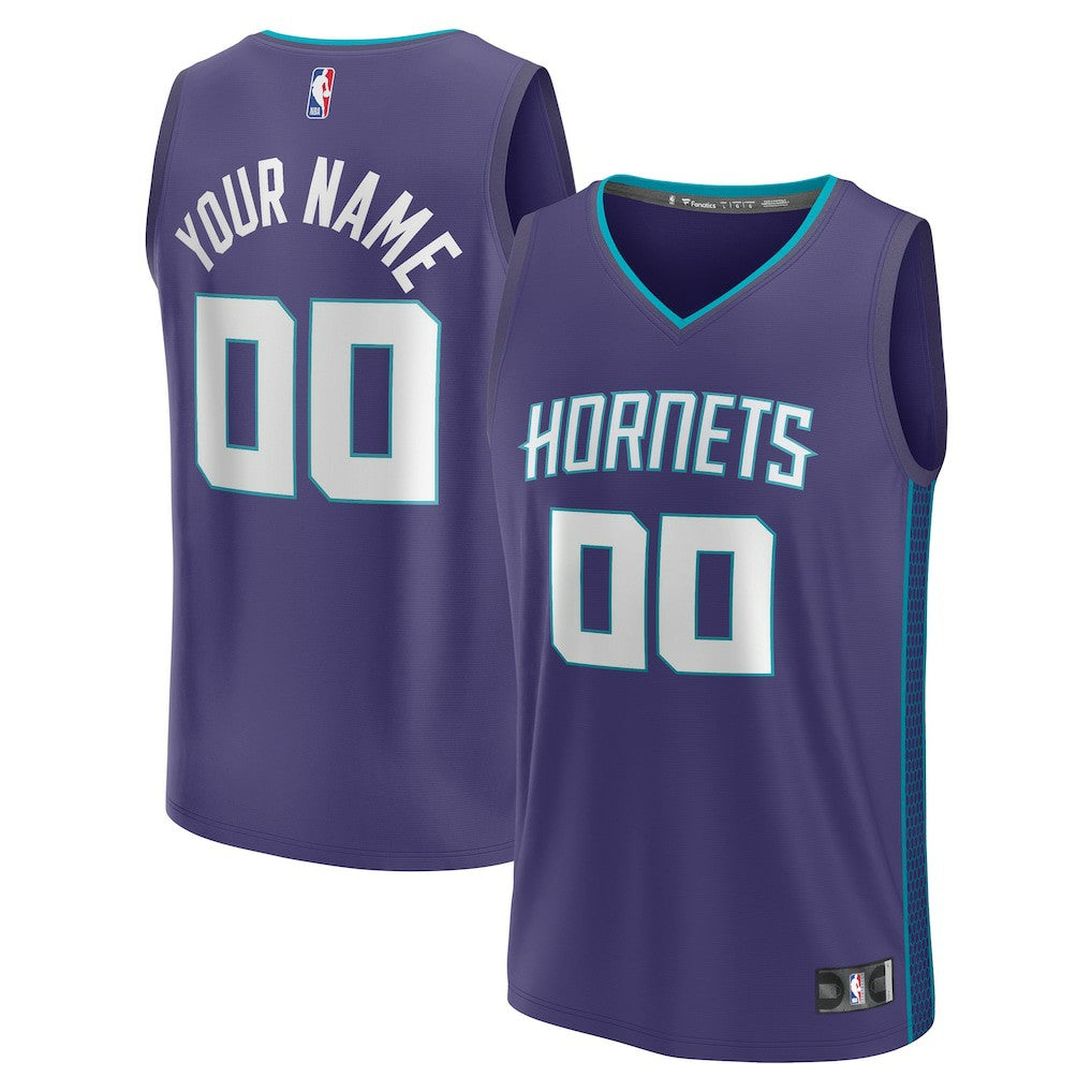 Charlotte Hornets Fast Break Custom Jersey Purple Statement Edition - NBA