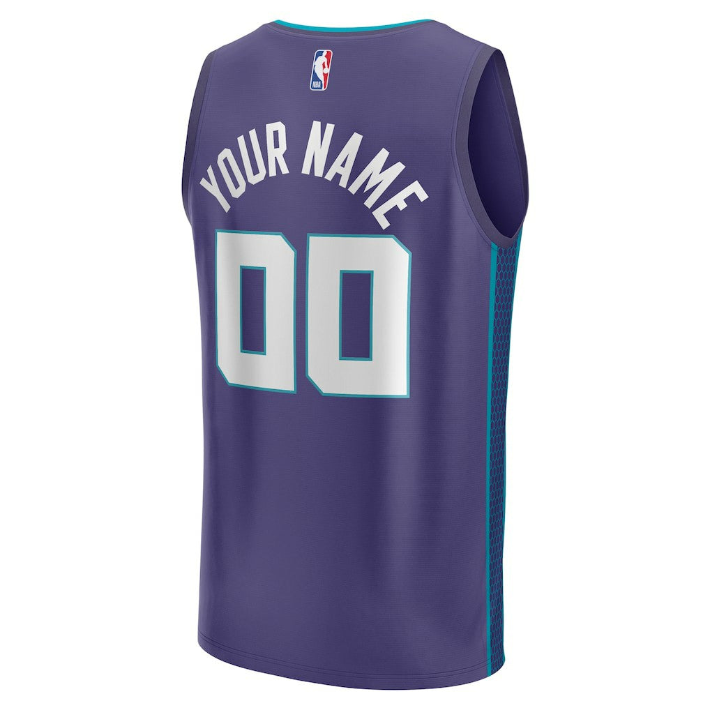 Charlotte Hornets Fast Break Custom Jersey Purple Statement Edition - NBA