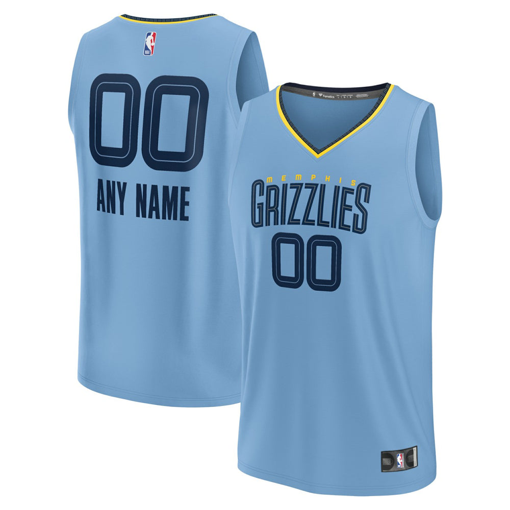 Memphis Grizzlies Custom Fast Break Jersey Statement Edition Light Blue - NBA