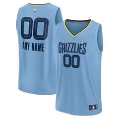 Memphis Grizzlies Custom Fast Break Jersey Statement Edition Light Blue - NBA