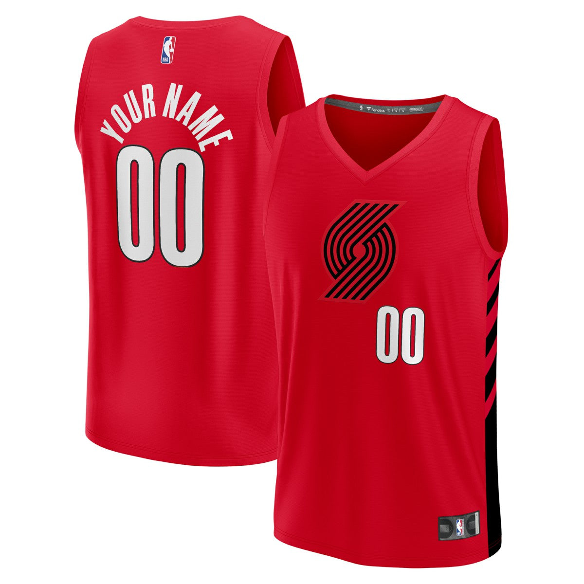 Portland Trail Blazers Fast Break Custom Replica Jersey Red Statement Edition - NBA