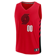 Portland Trail Blazers Fast Break Custom Replica Jersey Red Statement Edition - NBA