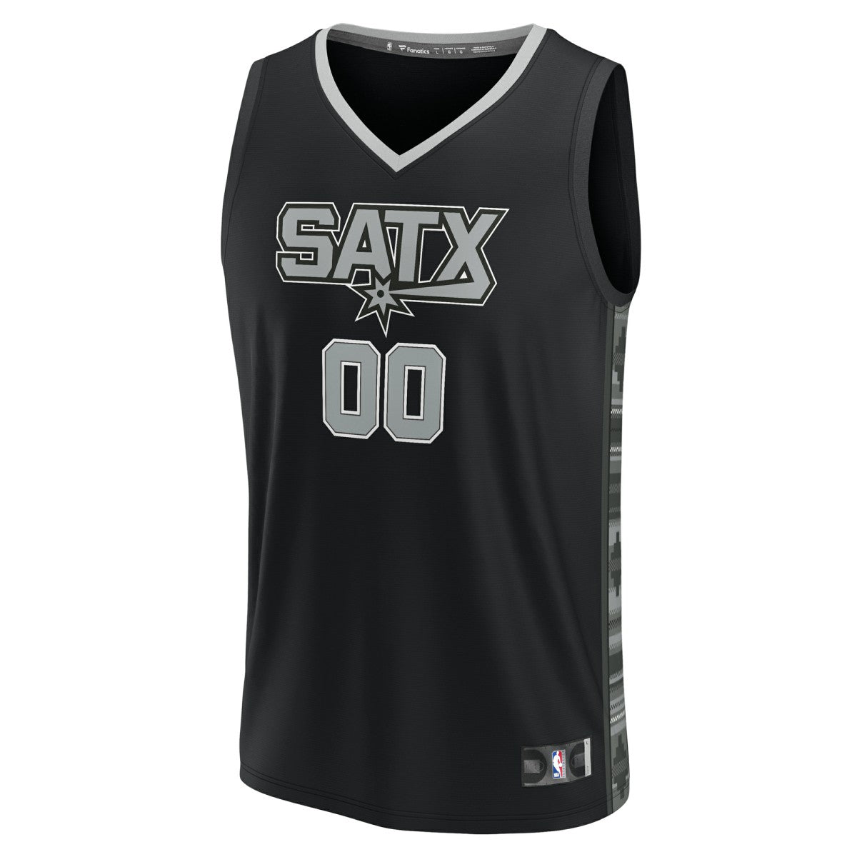 San Antonio Spurs Fast Break Custom Replica Jersey Black Statement Edition - NBA