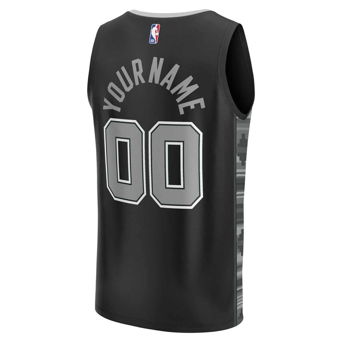 San Antonio Spurs Fast Break Custom Replica Jersey Black Statement Edition - NBA