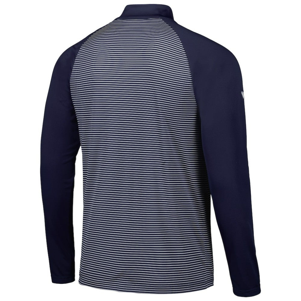 New York Yankees Levelwear Charter Striped Raglan Quarter-Zip Top - MLB