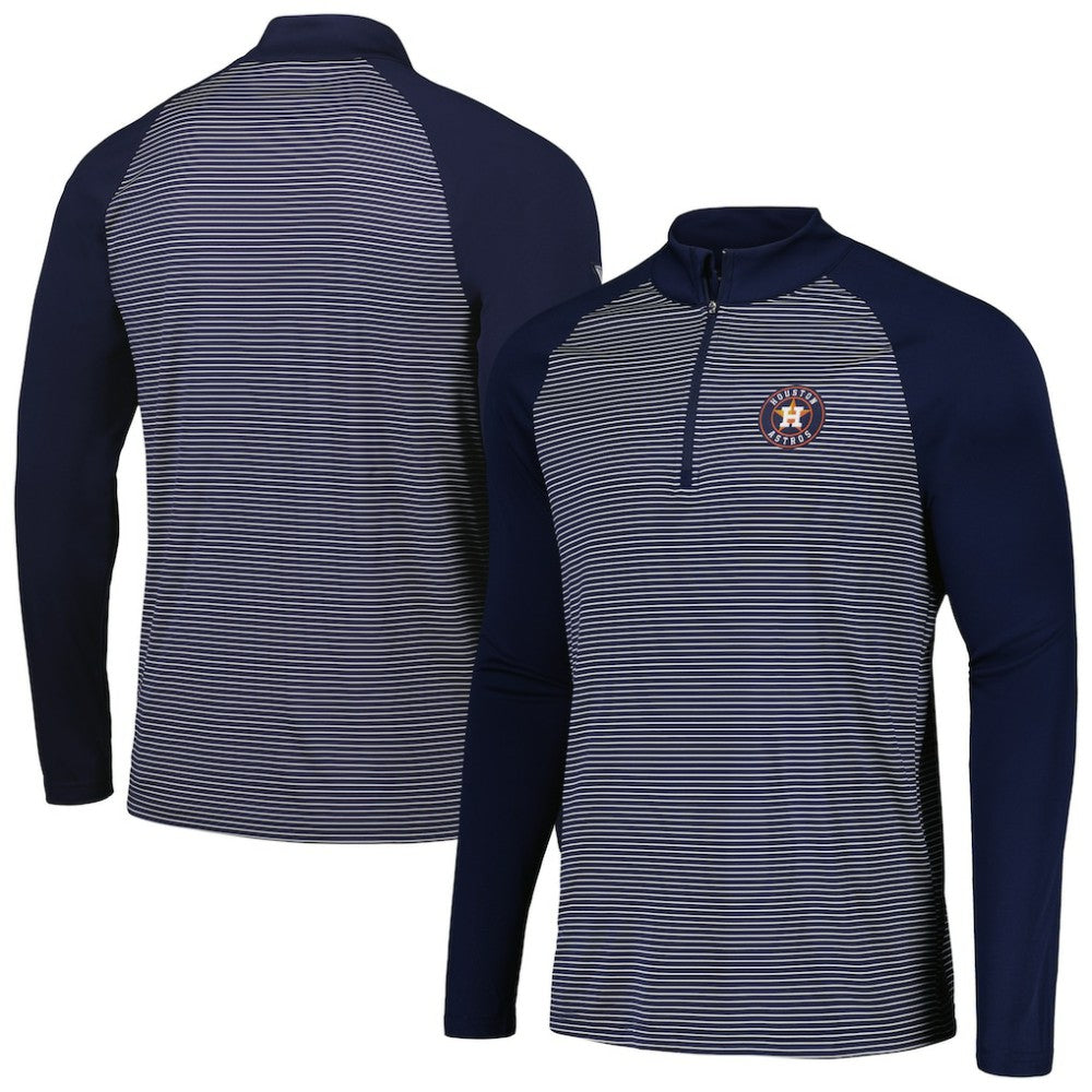 Houston Astros Levelwear Charter Striped Raglan Quarter-Zip Top - MLB