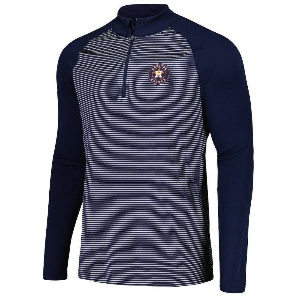 Houston Astros Levelwear Charter Striped Raglan Quarter-Zip Top - MLB