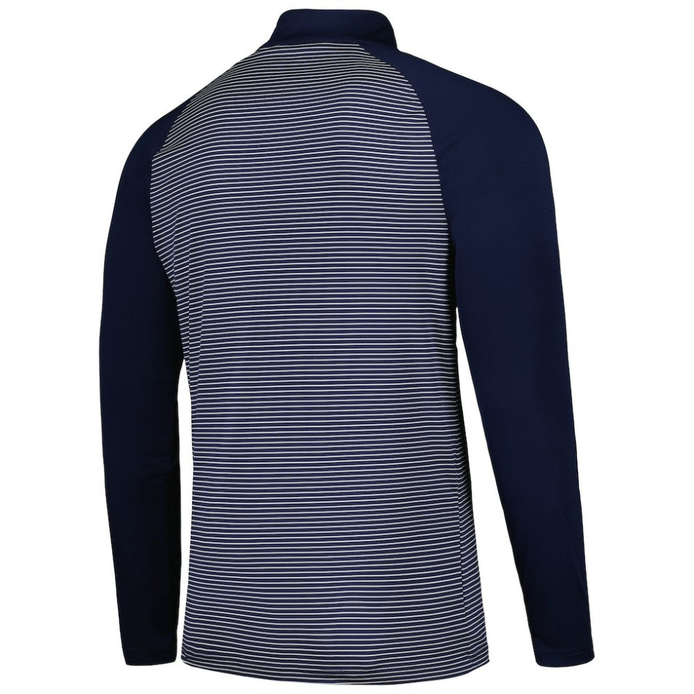 Atlanta Braves Levelwear Charter Striped Raglan Quarter-Zip Top - MLB