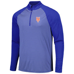 New York Mets Levelwear Charter Striped Raglan Quarter-Zip Top - MLB