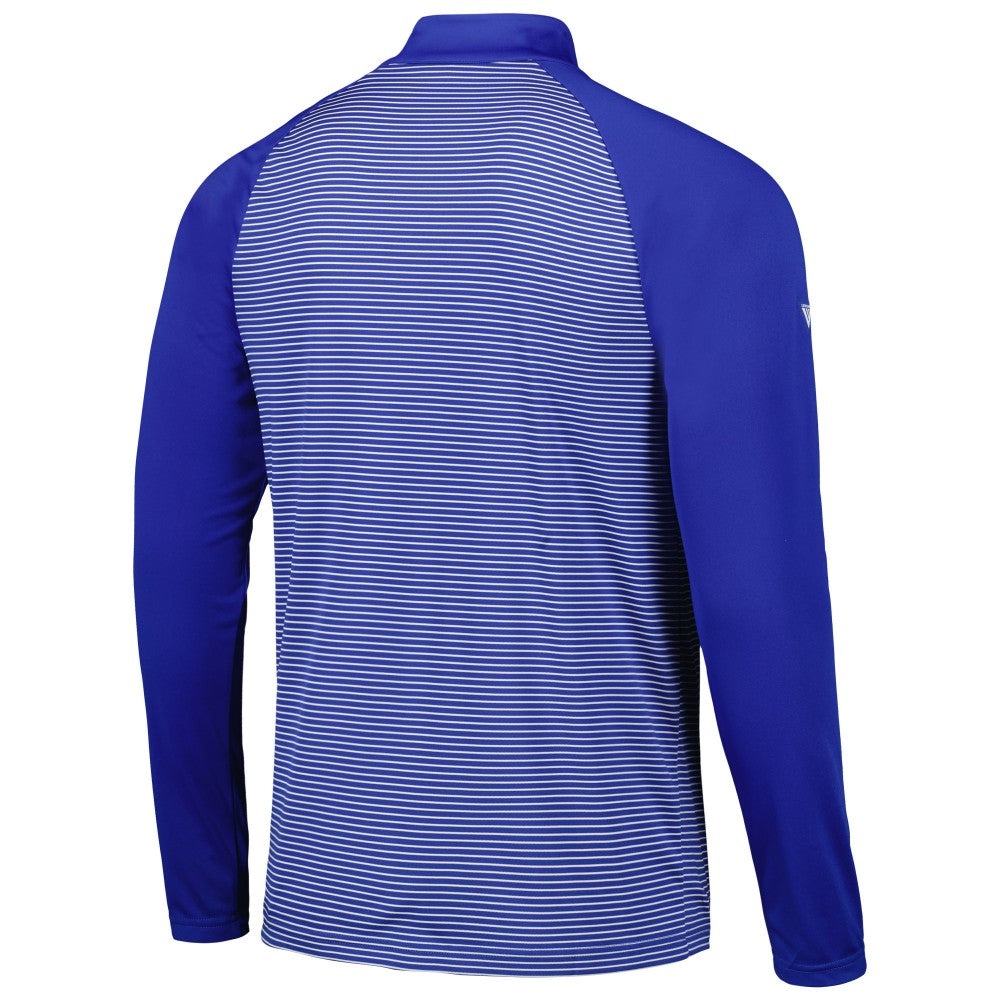 New York Mets Levelwear Charter Striped Raglan Quarter-Zip Top - MLB