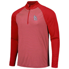 St. Louis Cardinals Levelwear Charter Striped Raglan Quarter-Zip Top - MLB