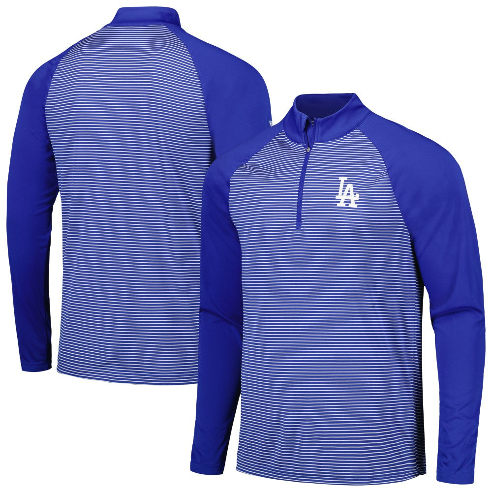 Los Angeles Dodgers Levelwear Charter Striped Raglan Quarter-Zip Top - MLB