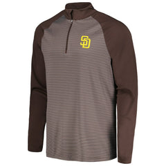 San Diego Padres Levelwear Charter Striped Raglan Quarter-Zip Top - MLB