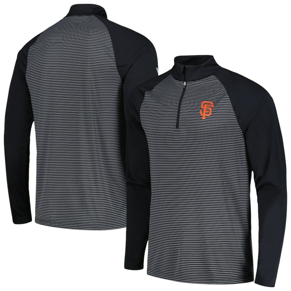 San Francisco Giants Levelwear Charter Striped Raglan Quarter-Zip Top - MLB