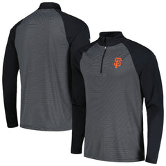 San Francisco Giants Levelwear Charter Striped Raglan Quarter-Zip Top - MLB