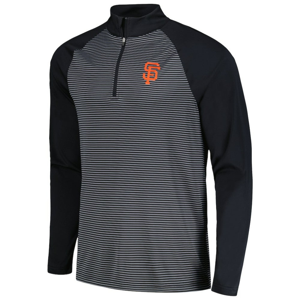San Francisco Giants Levelwear Charter Striped Raglan Quarter-Zip Top - MLB