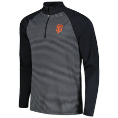 San Francisco Giants Levelwear Charter Striped Raglan Quarter-Zip Top - MLB