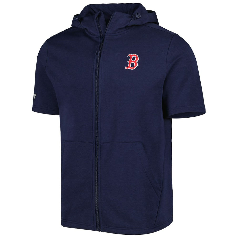 Boston Red Sox Levelwear Recruit Full-Zip Short Sleeve Hoodie - MLB