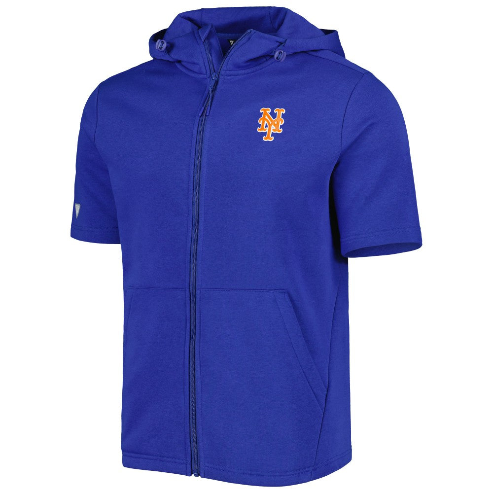 New York Mets Levelwear Recruit Full-Zip Short Sleeve Hoodie - MLB