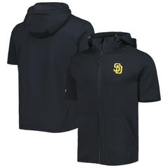 San Diego Padres Levelwear Recruit Full-Zip Short Sleeve Hoodie - MLB